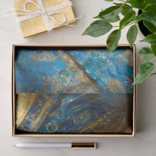 Steampunk Dragon Fantasy Art Decoupage Ontwerp Tissuepapier (Geschenk)