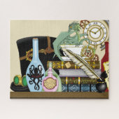 Steampunk Dragon Potions Boeken Legpuzzel (Horizontaal)