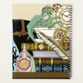 Steampunk Dragon Potions Boeken Planner (Achterkant)