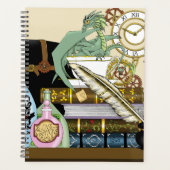 Steampunk Dragon Potions Boeken Planner (Voorkant)