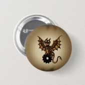 Steampunk Dragon Ronde Button 5,7 Cm (Voorkant /achterkant)