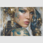 Steampunk Dragon Tattoo Fantasy Decoupage Art Tissuepapier (Voorkant)