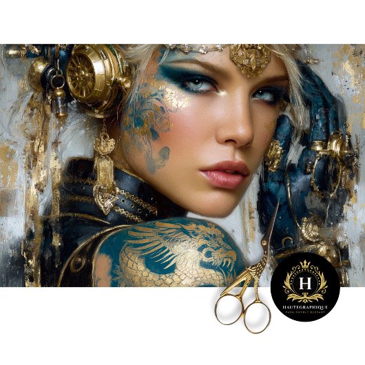 Steampunk Dragon Tattoo Fantasy Decoupage Art Tissuepapier