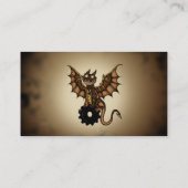 Steampunk Dragon-visitekaartjes Visitekaartje (Achterkant)