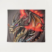 Steampunk Dragon Wandkleed (Voorkant (horizontaal))