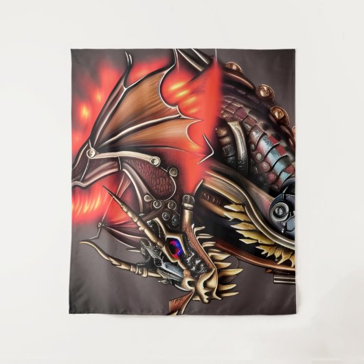Steampunk Dragon Wandkleed (Voorkant)