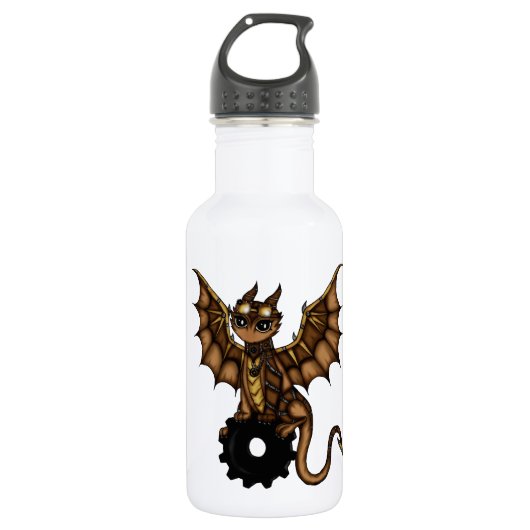 Steampunk Dragon Waterfles (Voorkant)