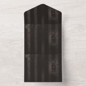 Steampunk Dragonflies op bruine gestreepte achterg All In One Uitnodiging (Binnen)