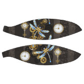 Steampunk Dragonflies op bruine gestreepte achterg Basketbal (Panelen)