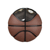 Steampunk Dragonflies op bruine gestreepte achterg Basketbal (Rechts)