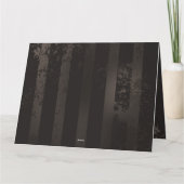 Steampunk Dragonflies op bruine gestreepte achterg Bedankkaart (Achterkant)