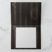 Steampunk Dragonflies op bruine gestreepte achterg Bedankkaart (Binnen)