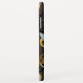 Steampunk Dragonflies op bruine gestreepte achterg Case-Mate iPhone Case (Achterkant/rechts)