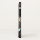 Steampunk Dragonflies op bruine gestreepte achterg Case-Mate iPhone Case (Achterkant/links)