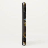 Steampunk Dragonflies op bruine gestreepte achterg Case-Mate iPhone Case (Achterkant / rechts)