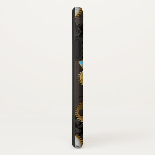 Steampunk Dragonflies op bruine gestreepte achterg Case-Mate iPhone Case (Achterkant / rechts)