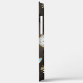 Steampunk Dragonflies op bruine gestreepte achterg Case-Mate iPhone Case (Achterkant / Links)