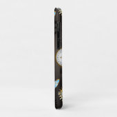 Steampunk Dragonflies op bruine gestreepte achterg Case-Mate iPhone Case (Achterkant/links)