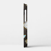 Steampunk Dragonflies op bruine gestreepte achterg Case-Mate iPhone Case (Achterkant / Links)