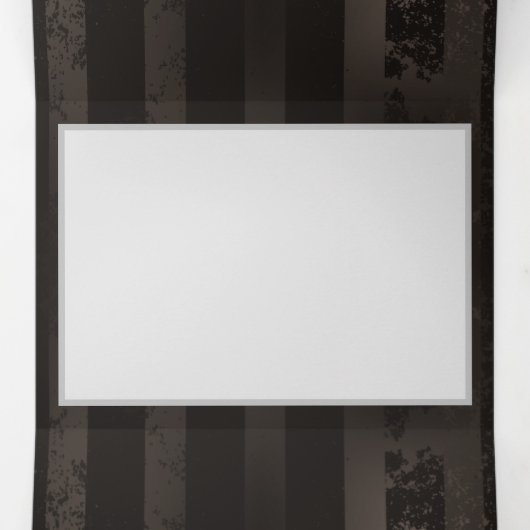 Steampunk Dragonflies op bruine gestreepte achterg Drieluik Aankondiging (Binnenkant midden)