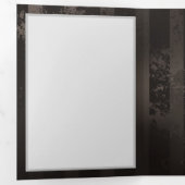 Steampunk Dragonflies op bruine gestreepte achterg Drieluik Aankondiging (Binnenzijde eerst)