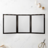 Steampunk Dragonflies op bruine gestreepte achterg Drieluik Aankondiging (Binnen)