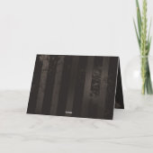 Steampunk Dragonflies op bruine gestreepte achterg Feestdagen Kaart (Achterkant)