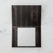 Steampunk Dragonflies op bruine gestreepte achterg Feestdagen Kaart (Binnen)