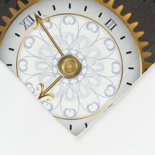 Steampunk Dragonflies op bruine gestreepte achterg Fleece Deken (Hoek)