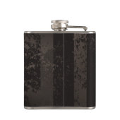 Steampunk Dragonflies op bruine gestreepte achterg Heupfles (Achterkant)