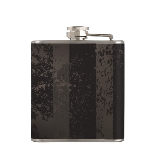 Steampunk Dragonflies op bruine gestreepte achterg Heupfles (Achterkant)