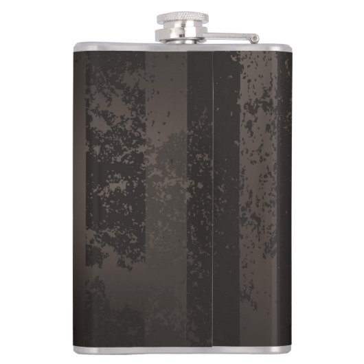 Steampunk Dragonflies op bruine gestreepte achterg Heupfles (Achterkant)