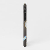 Steampunk Dragonflies op bruine gestreepte achterg iPhone Hoesje (Linkerkant)