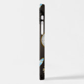 Steampunk Dragonflies op bruine gestreepte achterg iPhone Hoesje (Linkerkant)