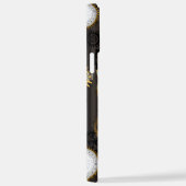 Steampunk Dragonflies op bruine gestreepte achterg iPhone Hoesje (Rechterkant)