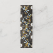 Steampunk Dragonflies op bruine gestreepte achterg Klantenkaartje (Buitenkant ongevouwen)