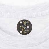 Steampunk Dragonflies op bruine gestreepte achterg Labels (Aangebracht)