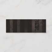 Steampunk Dragonflies op bruine gestreepte achterg Mini Visitekaartje (Achterkant)