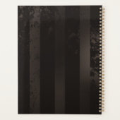 Steampunk Dragonflies op bruine gestreepte achterg Planner (Achterkant)