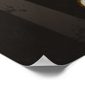 Steampunk Dragonflies op bruine gestreepte achterg Poster (Hoek)