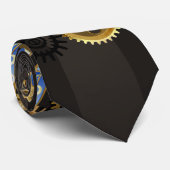 Steampunk Dragonflies op bruine gestreepte achterg Stropdas (Opgerold)