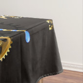 Steampunk Dragonflies op bruine gestreepte achterg Tafelkleed (Voorbeeld)