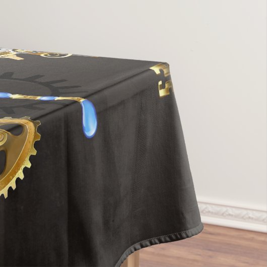 Steampunk Dragonflies op bruine gestreepte achterg Tafelkleed (Voorbeeld)