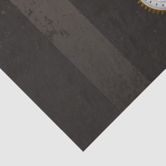 Steampunk Dragonflies op bruine gestreepte achterg Tissuepapier (Detail)