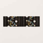 Steampunk Dragonflies op bruine gestreepte achterg Visitekaartje (Buitenkant ongevouwen)