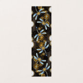 Steampunk Dragonflies op bruine gestreepte achterg Visitekaartje (Buitenkant ongevouwen)