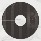 Steampunk Dragonflies op bruine gestreepte achterg Wijnglaslabel (Achterkant)