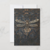 Steampunk Dragonfly Bedankkaart (Voorkant)