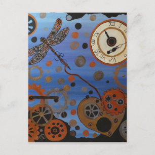 steampunk dragonfly briefkaart