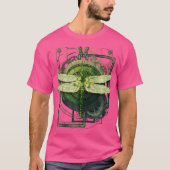 Steampunk Dragonfly Victoriaans Kunst Mechanische  T-shirt (Voorkant)